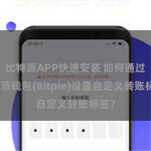 比特派APP快速安装 如何通过比特派钱包(Bitpie)设置自定义转账标签？